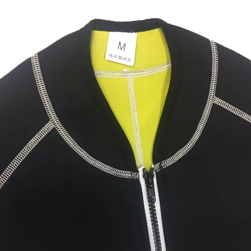 New Men Shapers Sauna Suit Neoprene Sweat Jacket Workout Weightloss Long Sleeve Waist Trainer Body Shaper with Zipper Undershirt